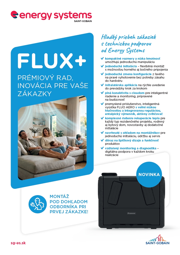 Rekuperačné jednotky FLUX+