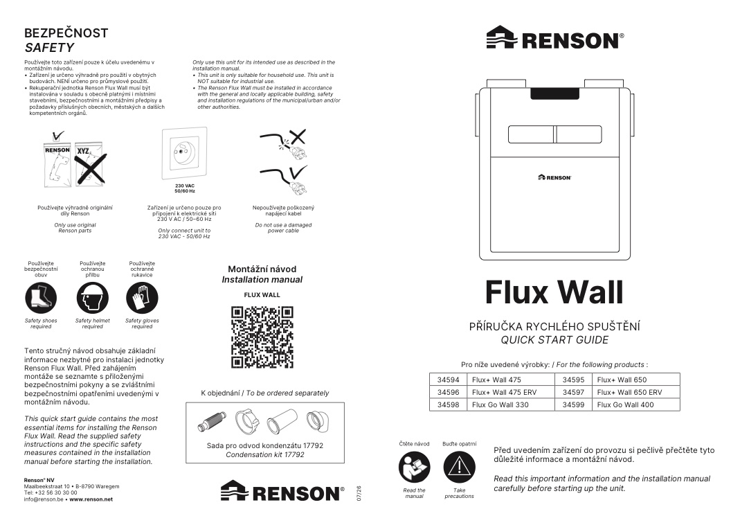 FLUX+ Wall – príručka rýchleho spustenia